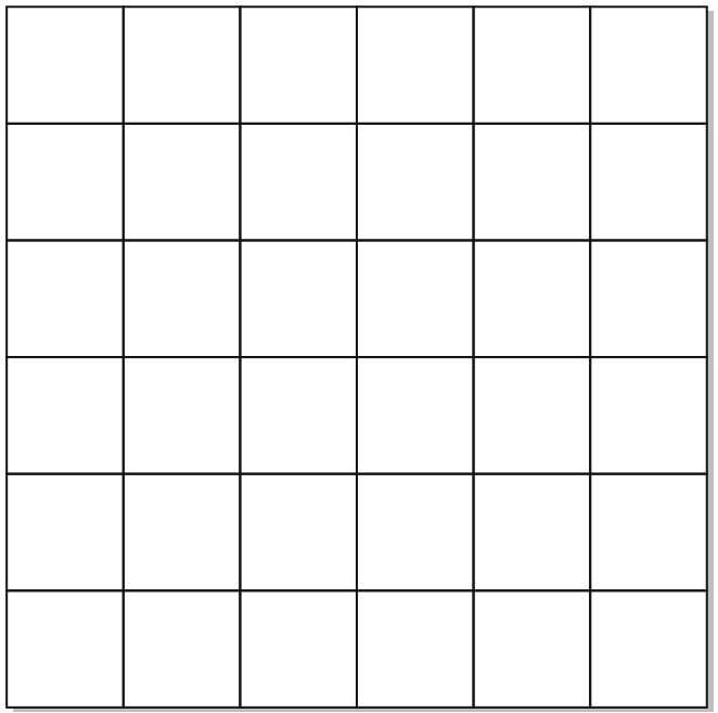 B01  Boş Mat  90*90  (6x6 36 Kare)